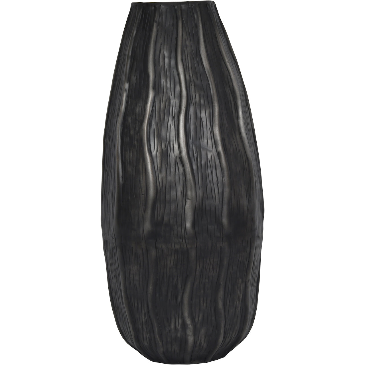 Pelham Matte Black Textured Tall Vase